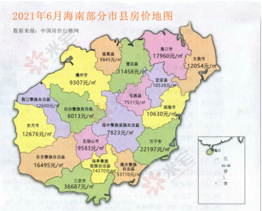 最新！海南房價地圖！